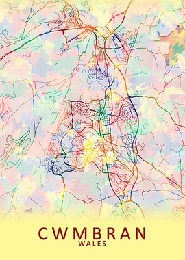Cwmbran Wales City Map
