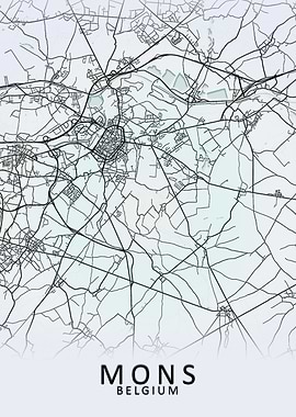 Mons Belgium City Map