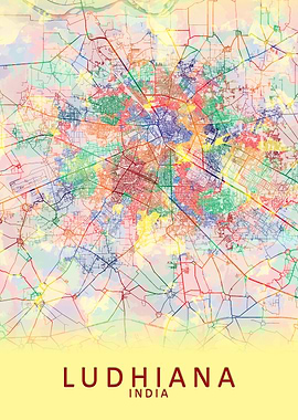 Ludhiana India City Map