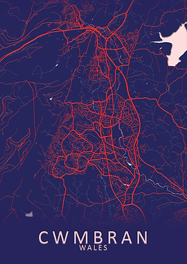 Cwmbran Wales City Map
