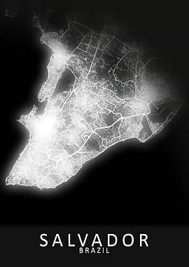 Salvador Brazil City Map