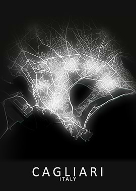 Cagliari Italy City Map