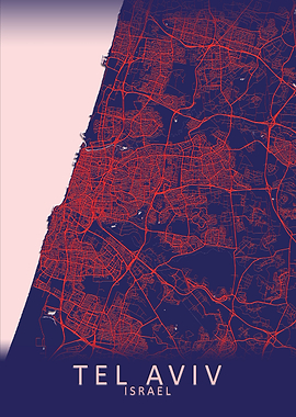 Tel Aviv Israel City Map