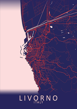 Livorno Italy City Map