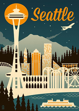 Seattle Vintage Poster