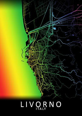 Livorno Italy City Map