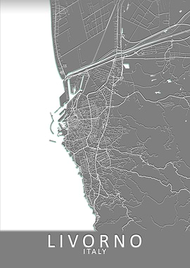 Livorno Italy City Map