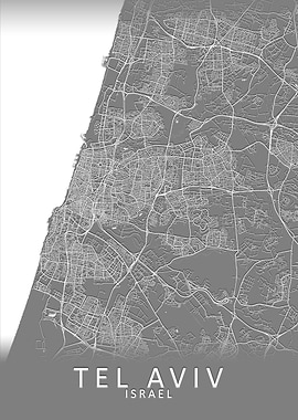 Tel Aviv Israel City Map