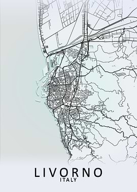Livorno Italy City Map