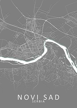 Novi Sad Serbia City Map