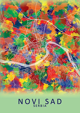 Novi Sad Serbia City Map
