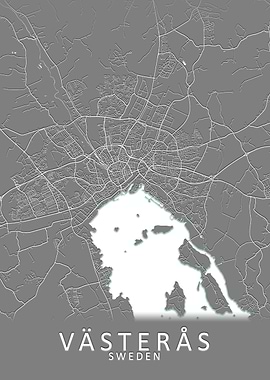 Vasteras Sweden City Map