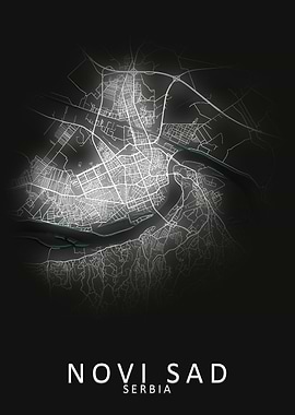 Novi Sad Serbia City Map