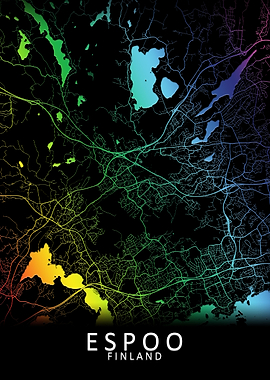 Espoo Finland City Map