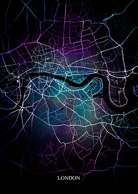 London Abstract City Map