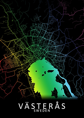 Vasteras Sweden City Map