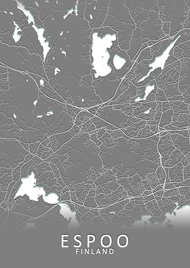 Espoo Finland City Map