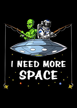 Astronaut Alien Fishing