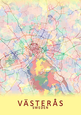 Vasteras Sweden City Map