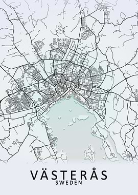 Vasteras Sweden City Map