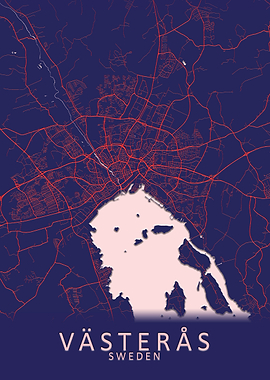 Vasteras Sweden City Map