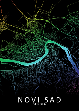Novi Sad Serbia City Map