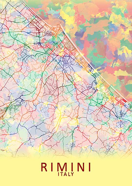 Rimini Italy City Map