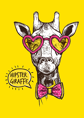 Hipster Animanl Poster