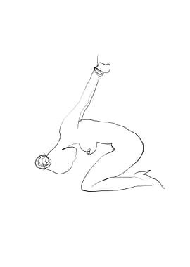 Bondage erotic line art