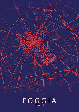 Foggia Italy City Map