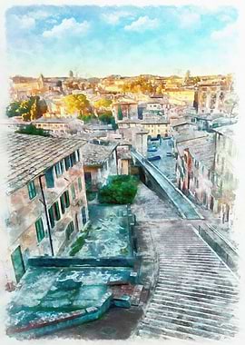 Perugia in the morning