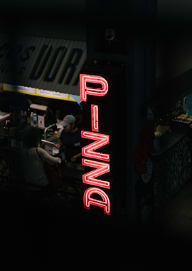 Neon Pizza Sign
