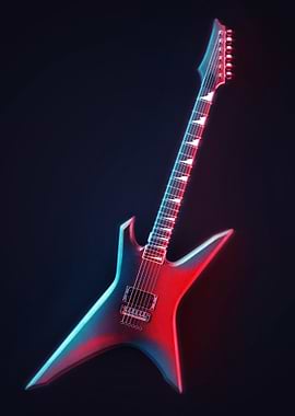 Neon Electric Guitar 6