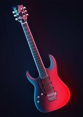 Neon Electric Guitar 3