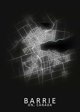 Barrie ON Canada City Map