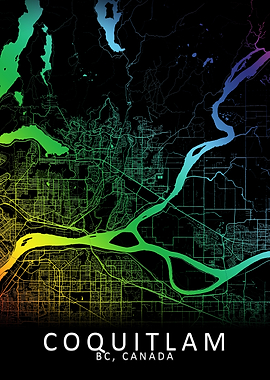 Coquitlam Canada City Map