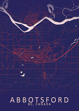 Abbotsford Canada City Map