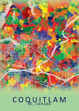 Coquitlam Canada City Map