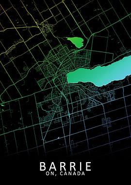 Barrie ON Canada City Map