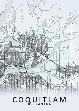 Coquitlam Canada City Map