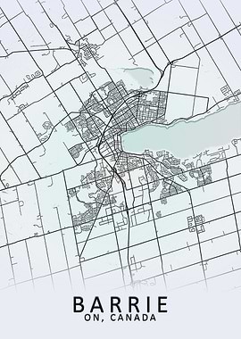 Barrie ON Canada City Map