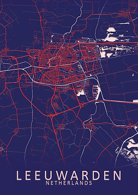 Leeuwarden Netherlands Map