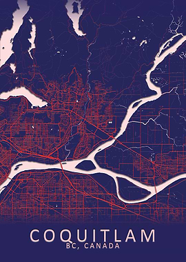 Coquitlam Canada City Map