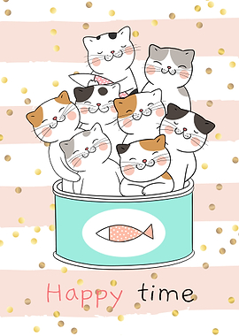 Cats Happy Time