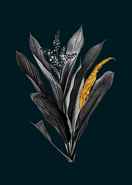 Teal and Gold Cordyline