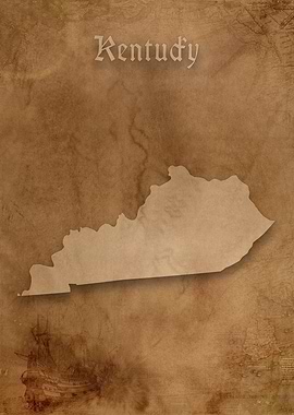 Kentucky Vintage Map