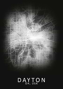 Dayton OH USA City Map