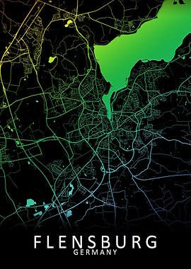 Flensburg Germany City Map