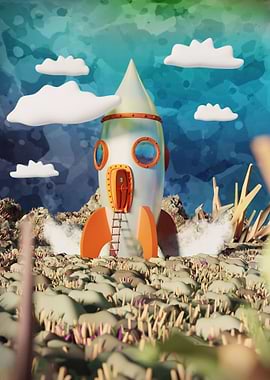 Rocket on strange planet
