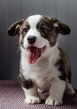 Brown corgi puppy